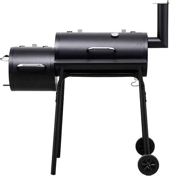 Barbecue a Carbone con Affumicatore e Ripiano Basso Nero