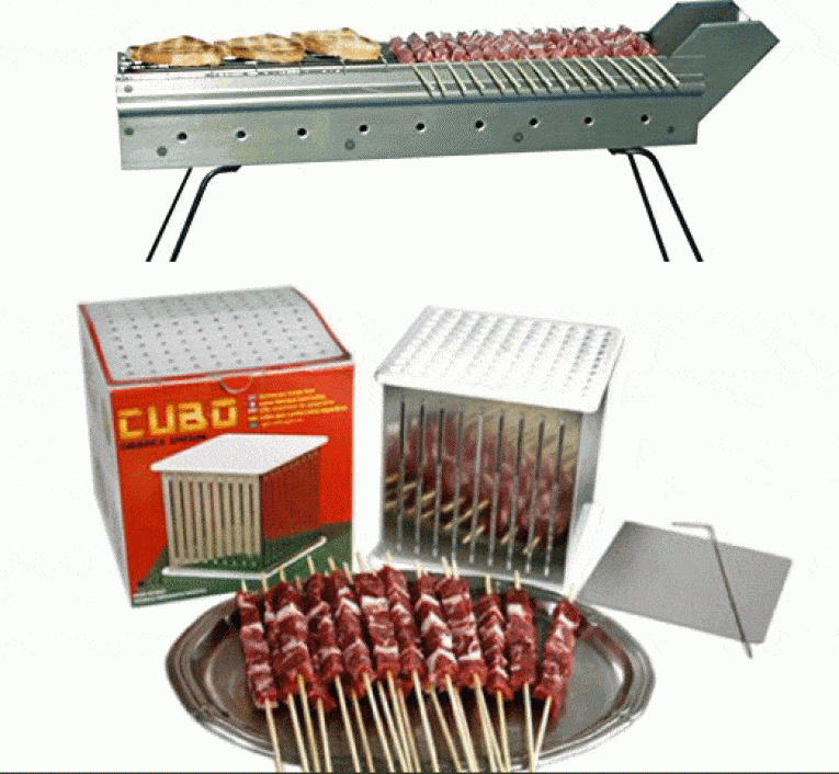Fornacella à Barbec En Fer Pliable - Pour Arrosticini Et Brochettes - 110 Cm - Portable Et Solide